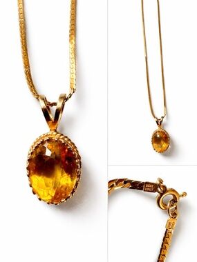 Delicate 14k Italian Gold Pendant Necklace